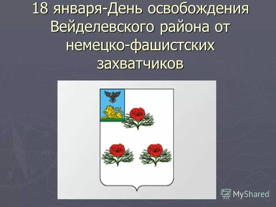 18 января –  День освобождения Вейделевского района от немецко-фашистских захватчиков..